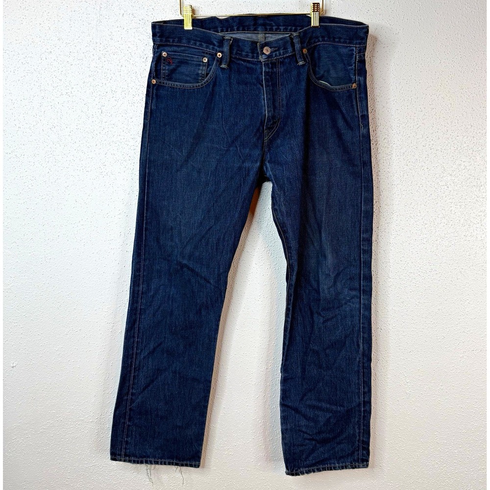 Ralph Lauren Polo Vintage Men's Dark Wash Straight Fit Cotton Denim 36X30